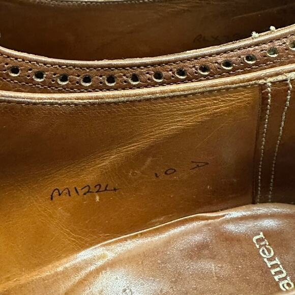 EXCELLENT Crockett & Jones x Polo Ralph Lauren Scotch Grain Cap Toe Bal 10 - Picture 10 of 13